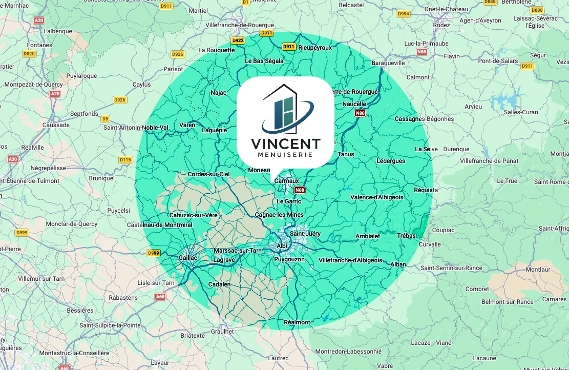 Zone d'intervention Vincent Menuiserie
